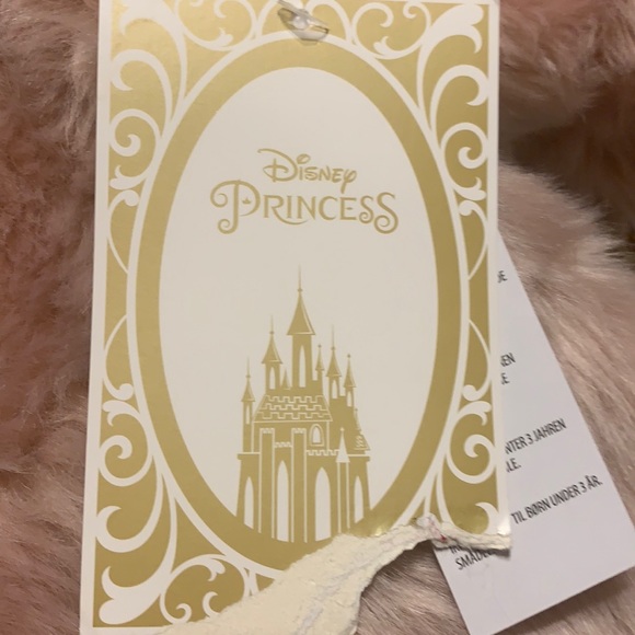 NEW DISNEY PRINCESS GIRL’S HOLIDAY FUR COAT JACKET BOLERO BLUSH BABY PINK BARBIE - Picture 8 of 15